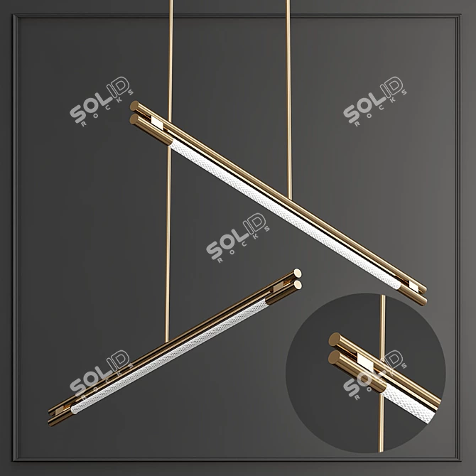 Modern Leto Suspension Pendant Light 3D model image 2