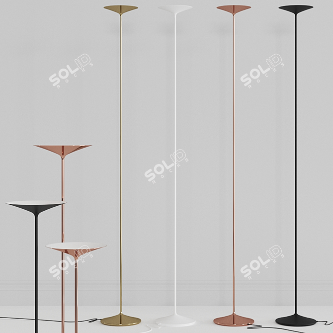 Elegant Poe_FL Floor Lamp 3D model image 2