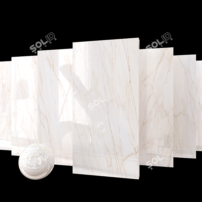 Museum Gioia Gold Marble Set 3D model image 1