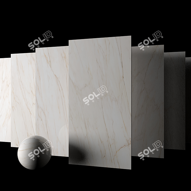 Museum Gioia Gold Marble Set 3D model image 2