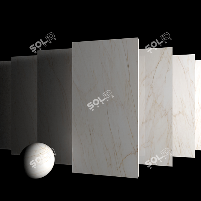 Museum Gioia Gold Marble Set 3D model image 3