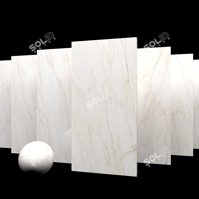 Museum Gioia Gold Marble Set 3D model image 4