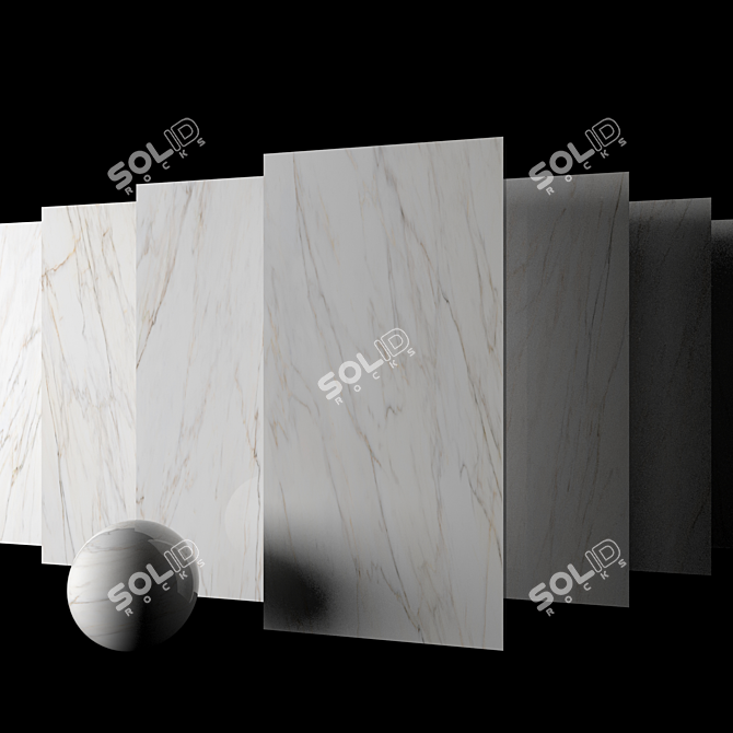 Museum Gioia Silver Marble Set 3D model image 2