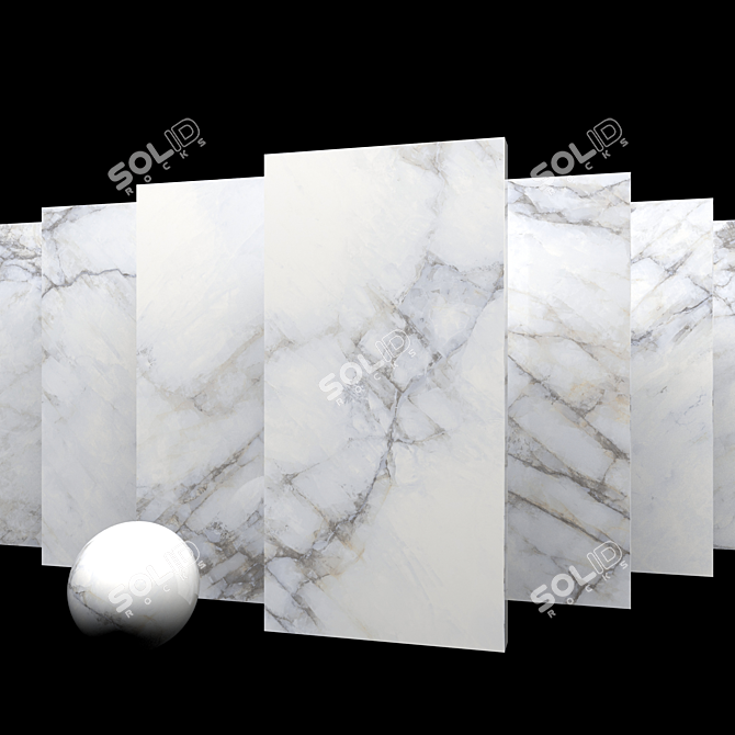 Museum Crystal White Marble Set 3D model image 4