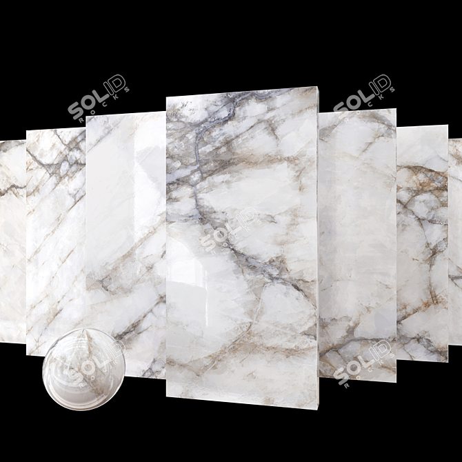 Museum Crystal White Marble Set 3D model image 1