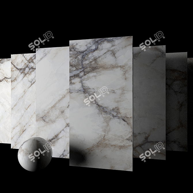 Museum Crystal White Marble Set 3D model image 2