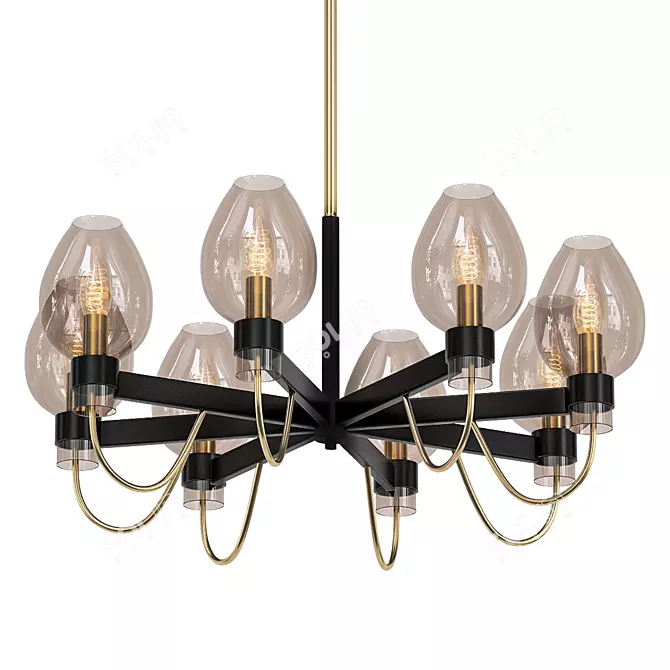 Elegant Freya Tara FR5028PL Chandelier 3D model image 1