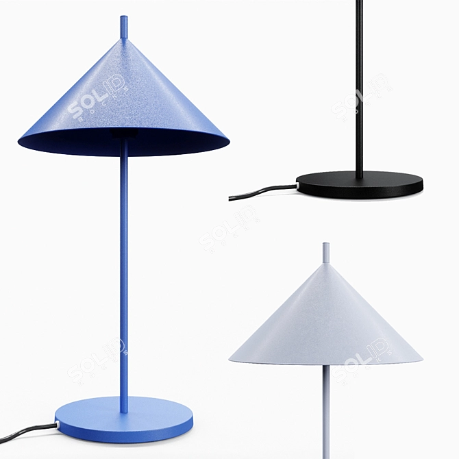 HKLiving Metal Triangle Table Lamp M - 4 Colors 3D model image 1