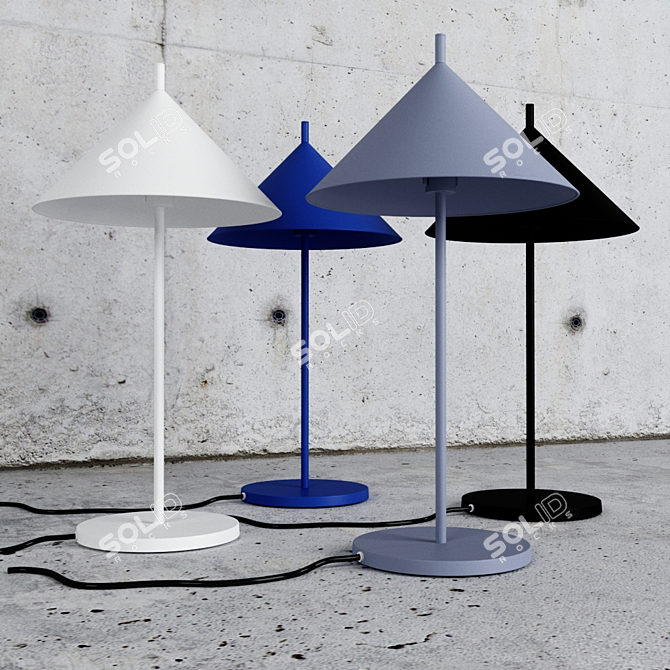 HKLiving Metal Triangle Table Lamp M - 4 Colors 3D model image 3