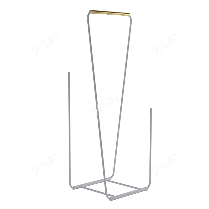 Contemporary Brass Paper Clip Floor Lamp 3D model image 4