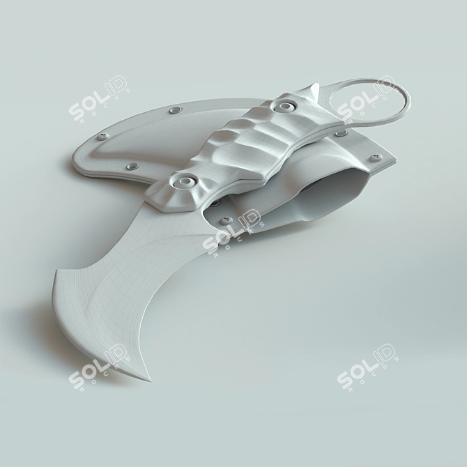 Sleek Kerambit Knife: High Detail & Textured 3D model image 5
