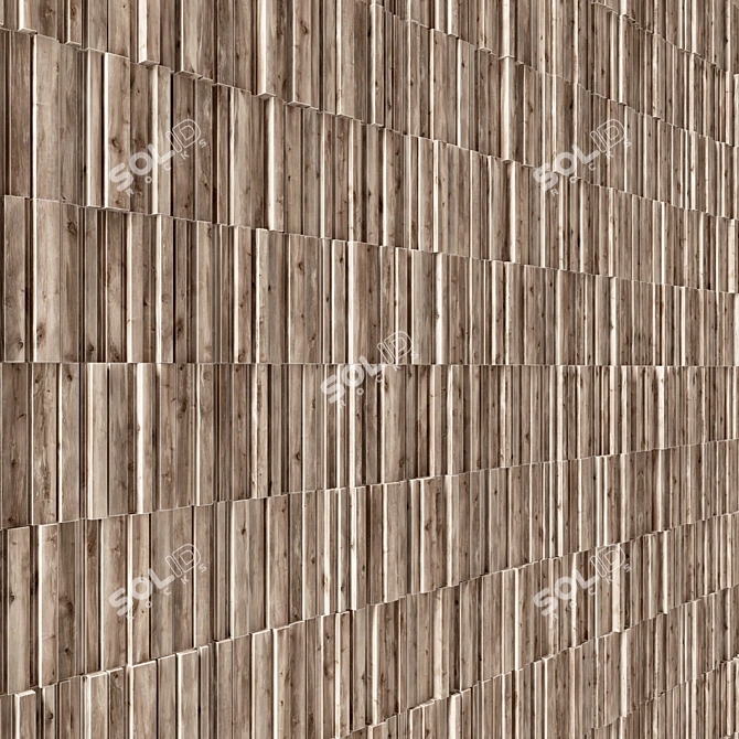 Smooth Wood Panel Rail Plate 3D model image 3