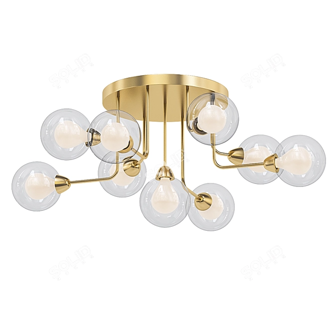 Elegant Divinare Dallas Ceiling Chandelier 3D model image 1