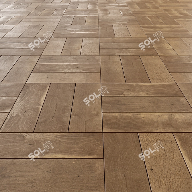 Versatile Laminate Flooring: 3 Layouts, Editable Design 3D model image 4