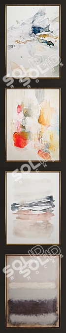 Modern Artworks Collection - 4 Pieces 3D model image 2