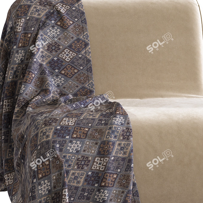 Bread Fabric Armchair: Modern Comfort 3D model image 3