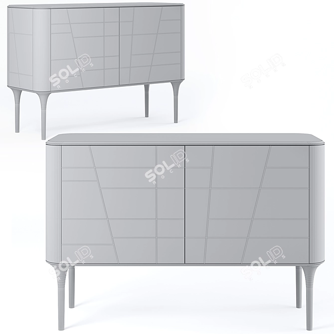 Elegant Valmy Buffet by Hugues Chevalier 3D model image 2