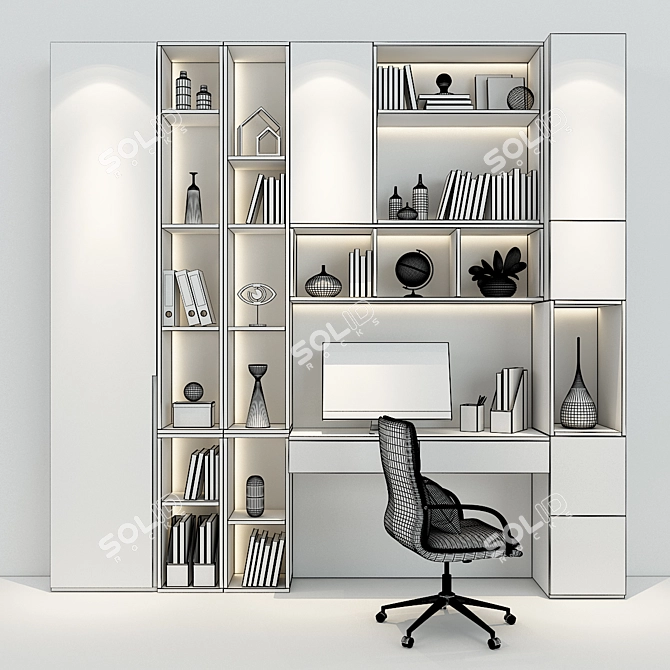 Stylish Storage Solution 3D model image 2