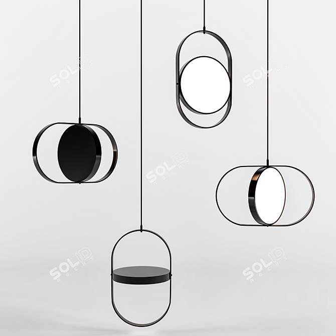 Elegant Pendant Lamp 3D model image 1