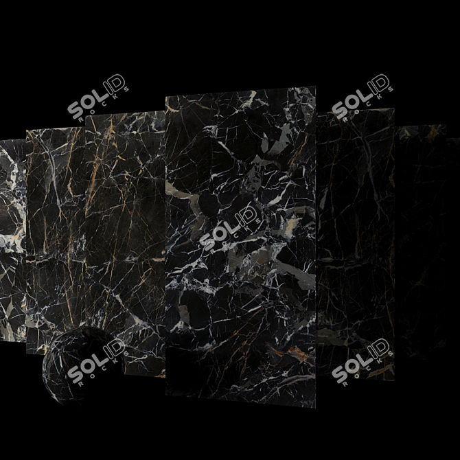 Museum Laurent Black Marble Set: Versatile and Stunning 3D model image 2