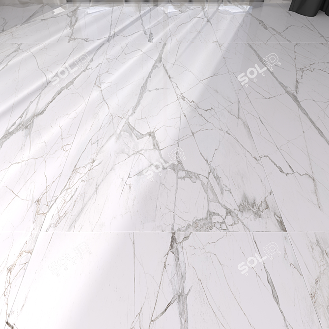 Glistening Glacier White Marble 3D model image 1