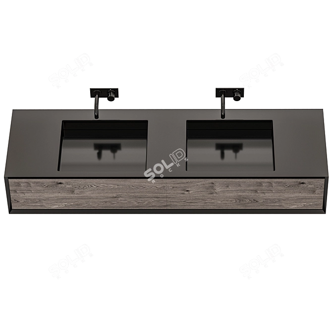 Sleek Minimalist Wash Basin 3D model image 3