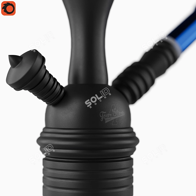 AMY 420 Hookah: Sleek, Colorful, and 4-Star Quality 3D model image 2