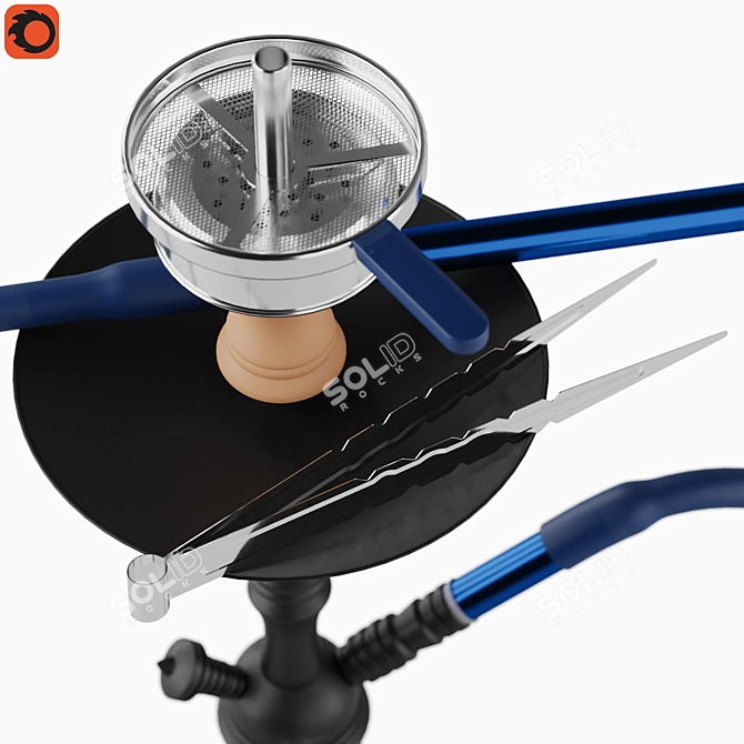 AMY 420 Hookah: Sleek, Colorful, and 4-Star Quality 3D model image 3