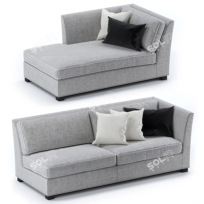 Cordian Modular Sofa: Stylish and Spacious 3D model image 4