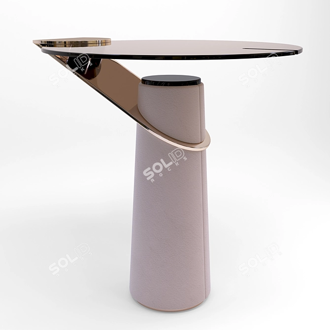 Minimalist TURRI ECLIPSE Side Table 3D model image 2