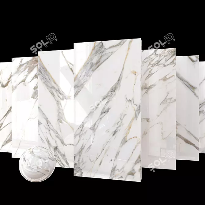 Macchia Vecchia Marble Set: Museum-Quality Elegance 3D model image 1