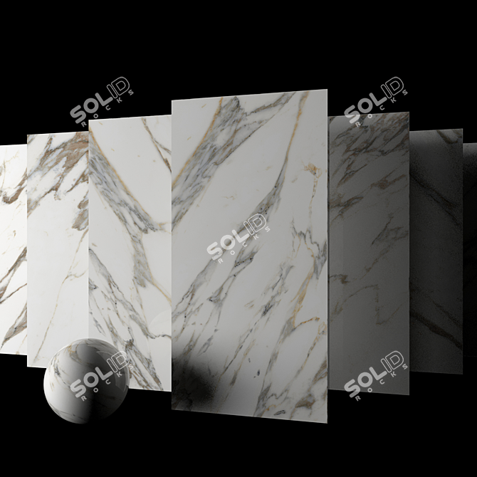 Macchia Vecchia Marble Set: Museum-Quality Elegance 3D model image 2