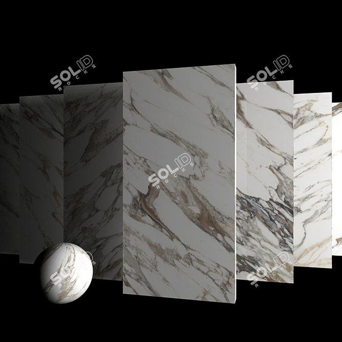 Elegant Macchia Vecchia Marble Set 3D model image 3