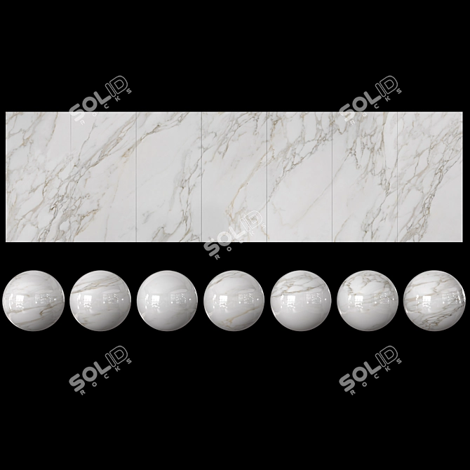 Palermo Ceramic Stone - 120*240 - Calacatta Gold 3D model image 2