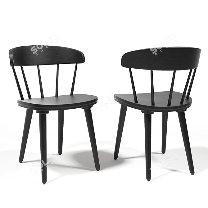 Sleek Set: Thonet & Ikea Chairs 3D model image 2