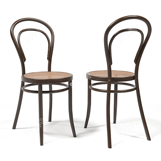 Sleek Set: Thonet & Ikea Chairs 3D model image 3