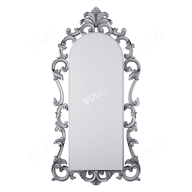 Elegant Marie Antoinette Mirror 3D model image 2