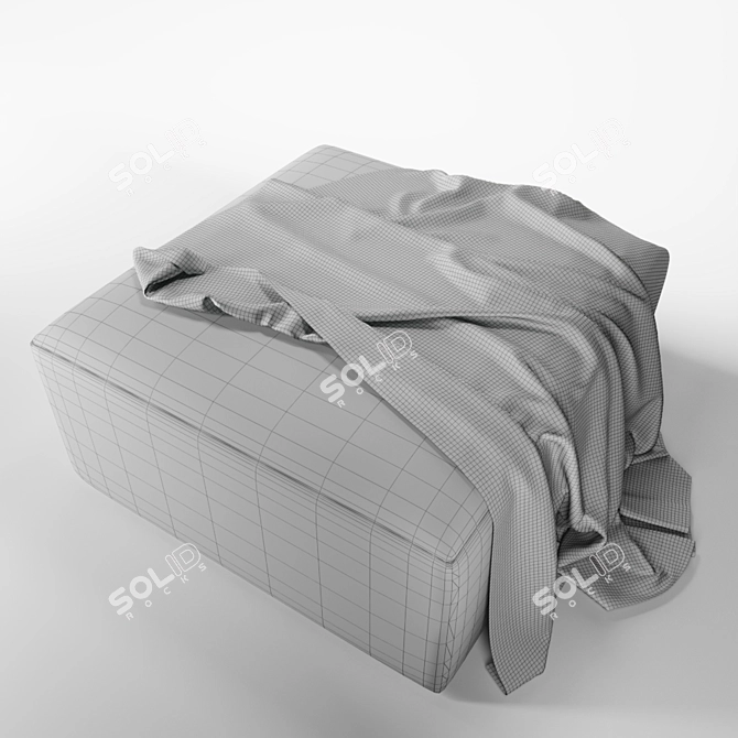 Cozy Blanket Seat 3D model image 2