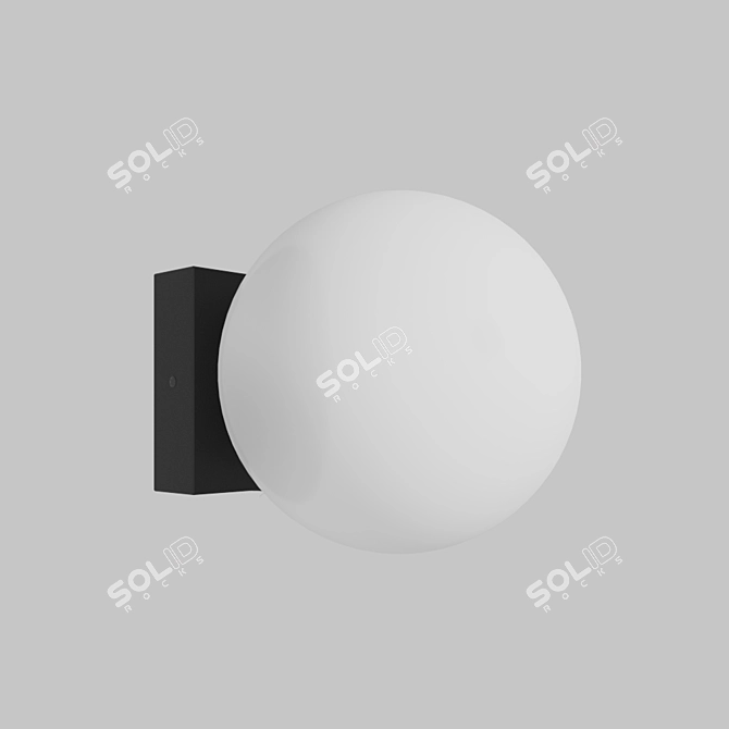 Elegant Black MJ Globe Light 3D model image 1