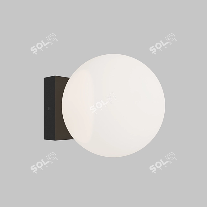 Elegant Black MJ Globe Light 3D model image 2