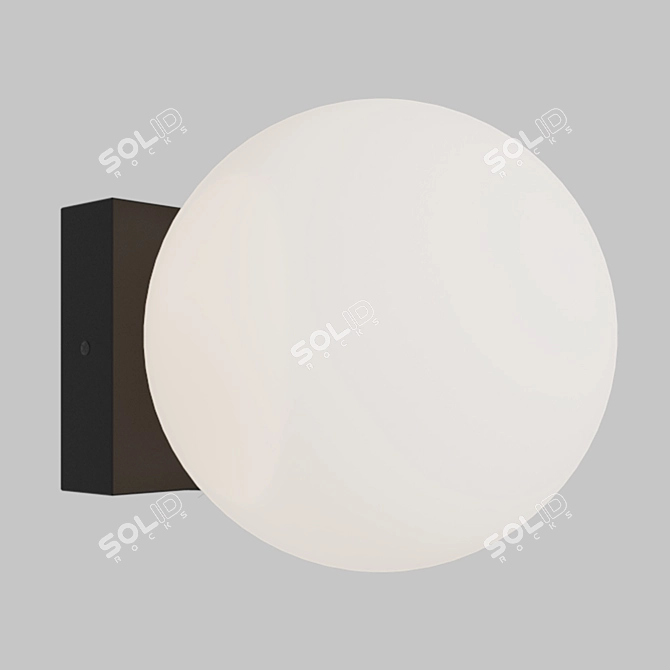 Elegant Black MJ Globe Light 3D model image 4