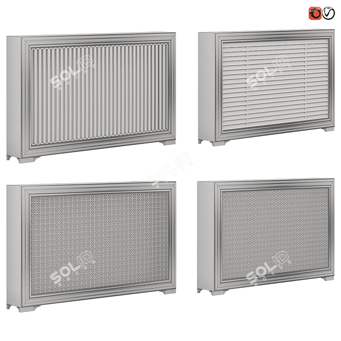 Decorative Radiator Screen Set 3D model image 2