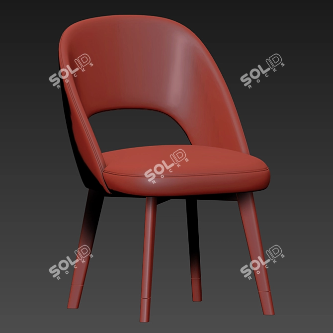 Elegant Colette Dining Chair: Set of 2 3D model image 2