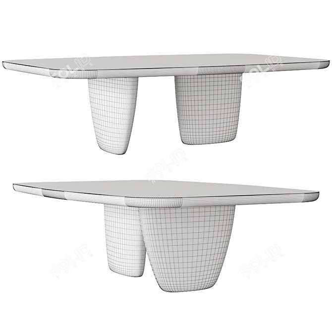 Modern B&B Italia Table: Tobi-Ishi 3D model image 2