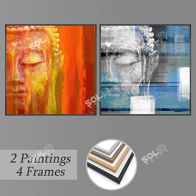 Nature-inspired Wall Art Set 3D model image 1