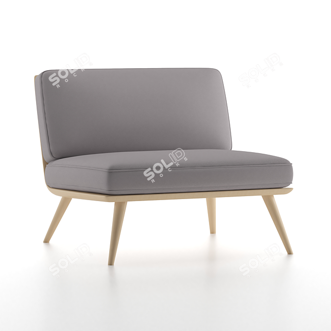 Title: ErgoComfort Lounge Chair 3D model image 7