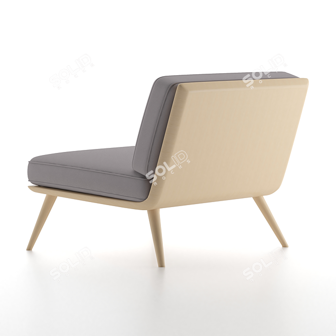 Title: ErgoComfort Lounge Chair 3D model image 8