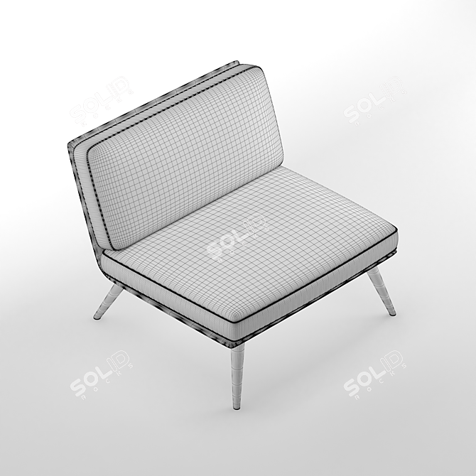 Title: ErgoComfort Lounge Chair 3D model image 10