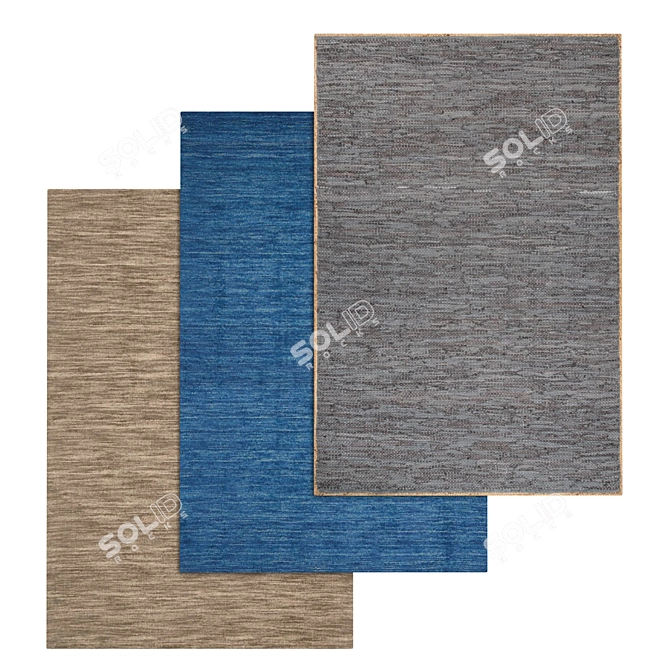 Title: Luxury Carpets Set with High-Quality Textures 3D model image 1