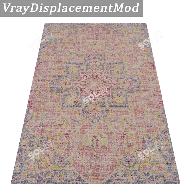 Luxury Textured Carpets Set 3D model image 3